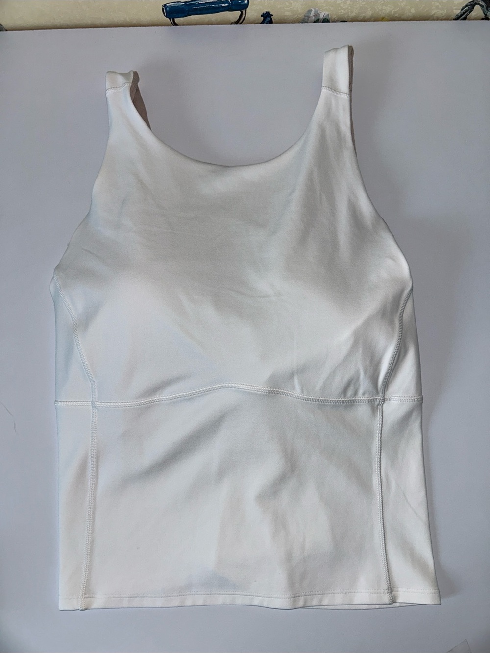 Athleta Longline White Cross Back Strap Performance Sports Bra